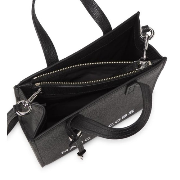 Marc Jacobs Black Square Top-Handle Tote with Shoulder Strap - Picture 3 of 6